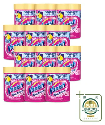 Produktbild von 12 x Vanish Oxi Action Waschbooster Pulver für Buntwäsche - 470 g - Vorratspackung - 12 Stücke