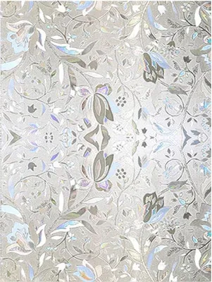 Produktbild von Famanu Fensterfolie Selbstklebend - Transparente Tulpenoptik