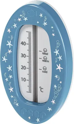 Produktbild von REER Badethermometer oval blau