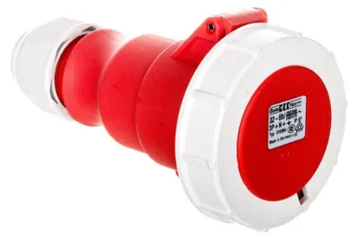 Zdjęcie produktu dla Przenośna gniazdko z zabezpieczeniem TLS, z wbudowanym dławikiem, MULTI-GRIP, 32A, 5-biegunowe, 400V, 6 godzin, IP67, numer katalogowy: 310364