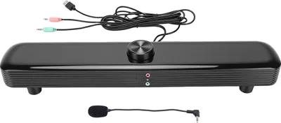 Zdjęcie produktu dla Głośniki komputerowe, dźwięk stereo 3D, kompatybilny z USB pulpit z mikrofonem i diodami LED