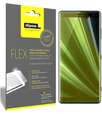 Produktbild von 3x Sony Xperia XZ3 Schutzfolie Folie, 100% Displayabdeckung, dipos Flex