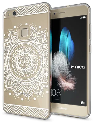 Produktbild von Huawei P10 Lite Hülle Handyhülle von NALIA, Slim Silikon Motiv Cover Schutzhülle Circle Flowers