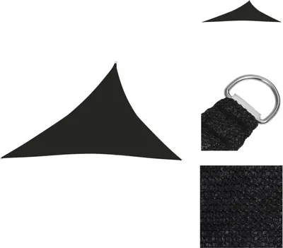 Produktbild von vidaXL Sonnensegel 160 g/m² Schwarz 4x5x6,8 m HDPE -  Sonnenschirme & Sonnenschutze