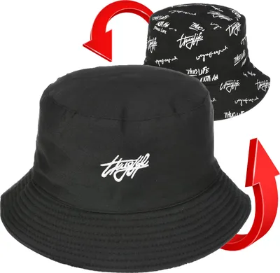 Produktbild von Versoli Bucket Hat Wendehut Sommerhut Fischermütze Sonnenmütze Sonnenschutz Uni - THUGLIFE