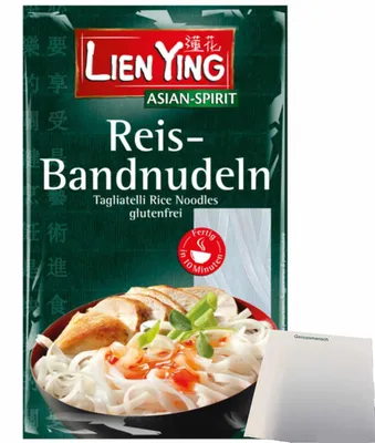 Produktbild von Lien Ying Reis-Bandnudeln (250g Beutel) + usy Block