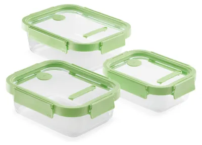 Zdjęcie produktu dla Lékué Wielofunkcyjny zestaw słoików z pojemnikiem - 3 szt.