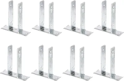 Immagine prodotto di Supporto per pali a U 8 x di Albert, da avvitare, per pali in legno da 71 mm, altezza 200 mm, zincato a caldo