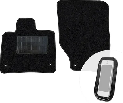 Immagine prodotto di moto-MOLTICO tappetini anteriori auto velours tappetini auto nero set 2 pezzi adatto per Audi Q7 2006-2015