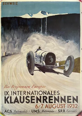 Image de Internationales KLAUSENRENNEN - August 1932 - Affiche Poster - 56x79cm
