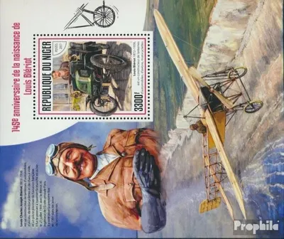 Produktbild von Briefmarken Niger 2017 Mi Block 728 (kompl. Ausg.) postfrisch Louis Blériot