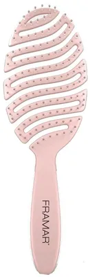 Image de FRAMAR, brosse démêlante pour cheveux longs, couleur champagne. Brosses à cheveux pour cheveux longs, démêlantes, avec des picots flexibles, idéales pour les cheveux bouclés. Brosses pour cheveux, brosses à picots. Couleur : champagne