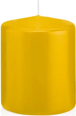 Produktbild von Stumpenkerzen in RAL-Qualität Dotter Gelb Ø 78 x 100 mm, 8 Stück