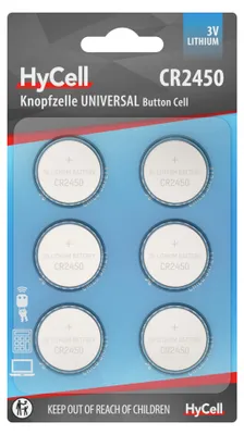 Immagine prodotto di HyCell Batteria a bottone al litio CR2450 3V, 6 pezzi