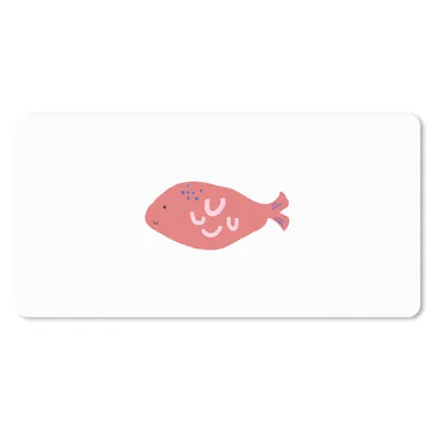 Produktbild von MuchoWow® Mauspad Mousepad Fisch - Rot - Pastell 60x30 cm - Mousepads - Maus Mat - Pad - Mausunterlage - Nachhaltig