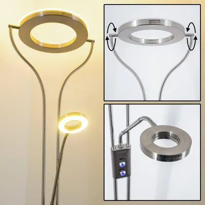 Produktbild von Giralba »Giralba« dimmbare Stehleuchte aus Metall in Nickel-matt