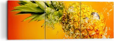 Produktbild von Bild auf Leinwand - Leinwandbild - Karibik ananas frucht gesund - 120x40cm - Wand Bild - Wanddeko - Leinwanddruck - Bilder - Kunstdruck - Wanddekoration - Leinwand bilder - Wandkunst - CA120x40-2209