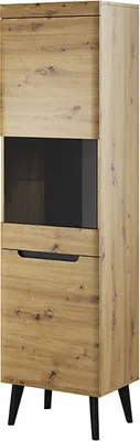 Produktbild von Vitrine NORDI NWT53 Wohnzimmerschrank Schrank Vitrinenschrank Eiche Artisan