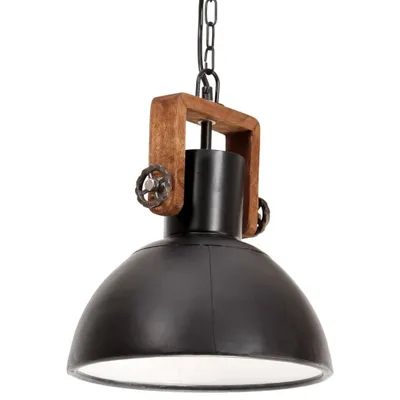 Produktbild von vidaXL Hängelampe Industriestil 25 W Schwarz Rund 30 cm E27