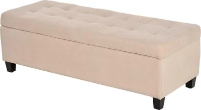 Zdjęcie produktu dla Ławka, tapicerowana ławka z miejscem do przechowywania, ławka z pokrywą, wygląd lnu, ławka skrzyniowa, ławka do przechowywania do salonu, sypialni, beżowa
