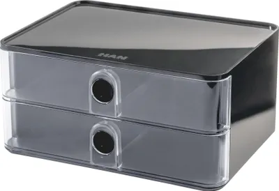 Obrázek produktu pro HAN 4012473112100, Skladovací krabice, Černá, Průhledná, Obdélníkový, ABS (akrylonitril-butadien-styren), Jednobarevný, Vnitřní