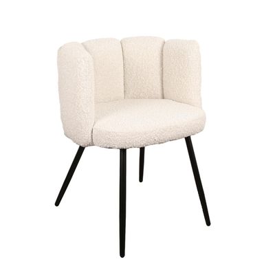 Pole to Pole Esszimmerstuhl High Five White Pearl (Boucle)