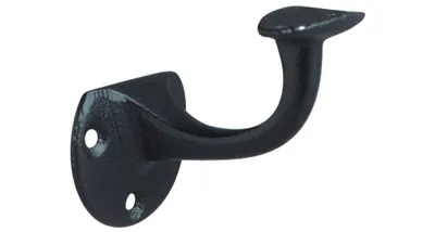 Produktbild von DENI Handlaufträger Gusseisen schwarz lack.D.Wandplatte 53mm gewölbte Auflage - 5202 0000 20