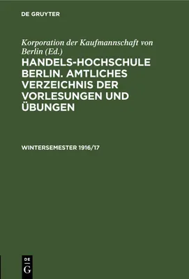 Produktbild von Wintersemester 1916/17