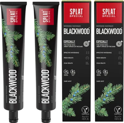 Produktbild von Splat | Zahnpasta - Zahncreme Special Blackwood - 2X75Ml - Fluoridfrei - Whitening - Aktivkohle - Antibakteriell