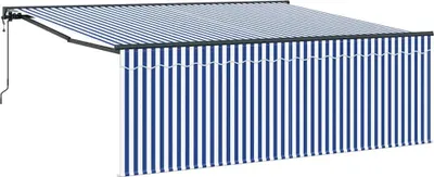 Obrázok produktu pre Zatemniteľná markíza Modrá a biela 400 × 300 cm