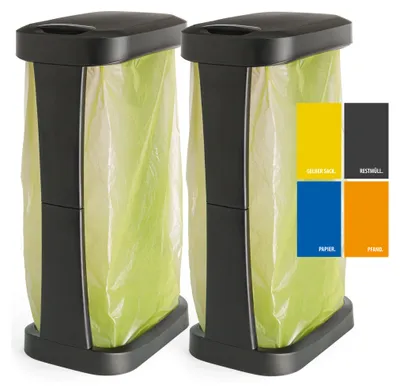 Produktbild von 2er Set Müllsackständer bis 120l Schwarz