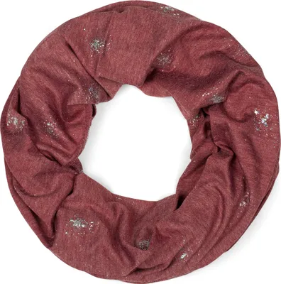 Produktbild von styleBREAKER Damen Loop Schal mit Glitzer und Pailletten Punkte, Schlauchschal, Tuch 01017075