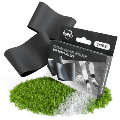 Produktbild von SoPro Fußball Schienbeinschonerhalter - Stutzenhalter Fussball aus Silikon - Schienbeinschoner Halter Fussball