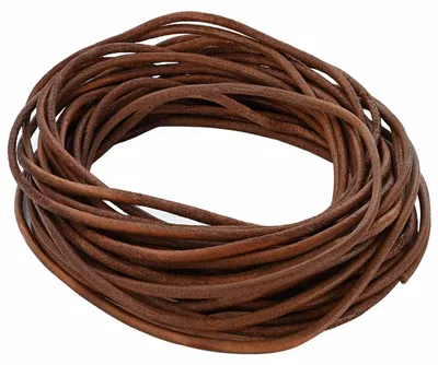 Produktbild von Leder Schnur Hellbraun Ø2,5 mm x 5 m Leder