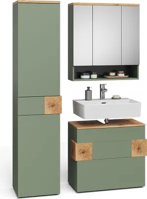 Produktbild von Badmöbel-Set Vicco Eden Grün 3 Teile, Model 59876