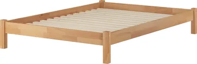 Produktbild von Doppelbett Ehebett Kingsize-Bett Futonbett 160x200 Buche massiv Zubehör wählbar 60.84-16 Rollrost inkl.