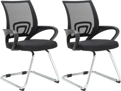 Produktbild von 2er Set Besucherstühle HLO-CP81  schwarz