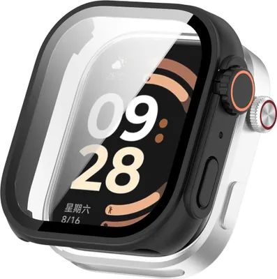 Produktbild von Schutzglas Hülle für Xiaomi Redmi Watch 6 im Ultra 3 Design Cover 9H Schwarz