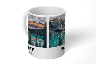 Produktbild von KitchenYeah® Tasse Kaffeetasse Kaffeebecher 350 ml Kanada - Natur - Wasser - Berge Teetasse - Fototasse - Becher - Keramikbecher - Teebecher - Kaffeetasse - Bürotasse