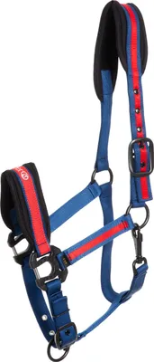 Produktbild von Kieffer - Supreme Nylon-Halfter für Pferde - blau/rot - Warmblut