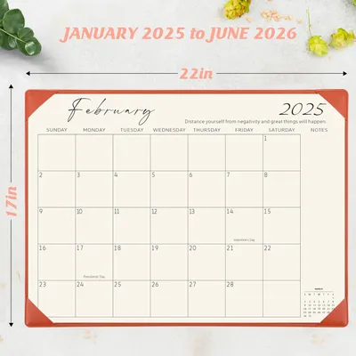 Produktbild von Bürokalender 2025-2026, 18 Monate, 56 x 43 cm, Tischkalender für den Schreibtisch