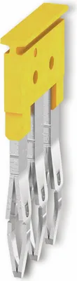 Obrázok produktu pre Weidmüller ZQV 2.5/3, Krížová spojka, 60 kusov, Wemid, Žltá, -60 - 130 °C, V0