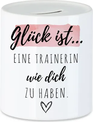 Produktbild von Glück Ist Eine Trainerin Wie Dich Zu Haben Spardose Geschenk Danke Sagen Training