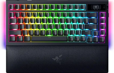Zdjęcie produktu dla Razer BlackWidow V4 Pro, Przewodowy i Bezprzewodowy, USB + Bluetooth, Mechaniczna, QWERTY, RGB LED, Czarny