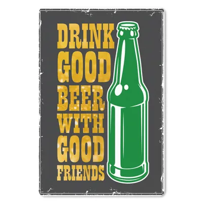 Produktbild von MuchoWow® Mauspad Mousepad Mancave - Flasche - Bier - Vintage 18x27 cm - Mousepads - Maus Mat - Pad - Mausunterlage