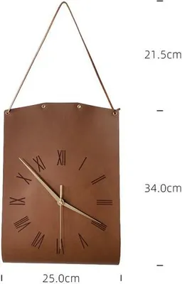 Produktbild von 360Home Kreative dekorative Wanduhr in Form einer Handtasche Braun