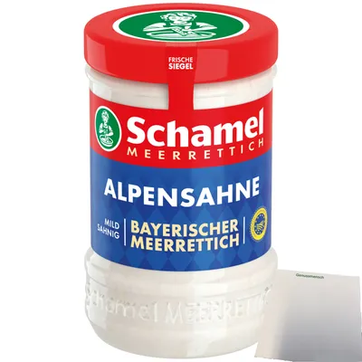 Produktbild von Schamel Bayrischer Sahne-Meerrettich (135g Glas) + usy Block