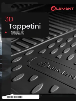Immagine prodotto di ELEMENT Tappetini auto 3D in gomma su misura per Lexus GX, dal 2013 | 5 pz