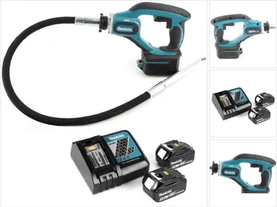 Obrázok produktu pre Akumulátorový zhutňovač betónu Makita DVR 450 RT 18V + 2x batéria 5,0Ah + nabíjačka