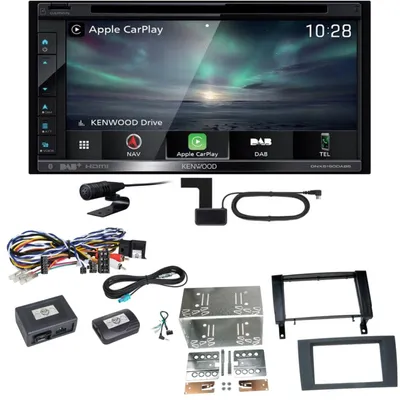 Produktbild von Kenwood DNX-5190DABS Navi Carplay Android Auto Einbauset für Mercedes SLK R171